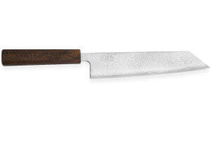 Couteau kiritsuke japonais artisanal Wusaki Unagi AUS10 21cm manche chêne