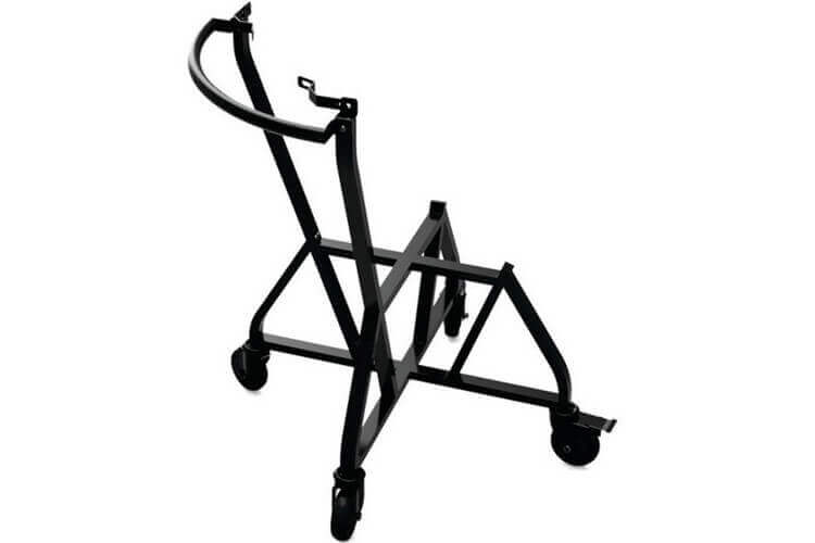 Chariot à roulettes avec poignée intégrée pour barbecue Big Green Egg 2XL