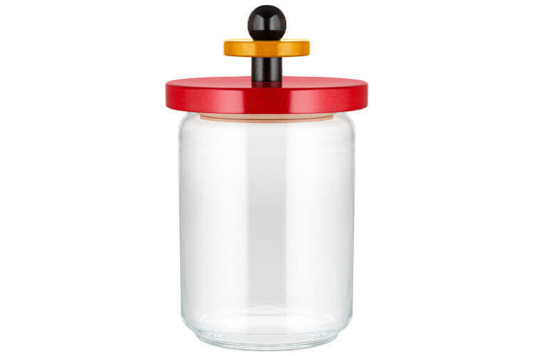Bocal hermétique Alessi 100 Values Collection rouge design par Ettore Sottsass