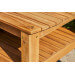 Table en bois d'eucalyptus pour barbecue Big Green Egg XLarge