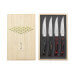 Coffret 4 couteaux à steak japonais Kanetsugu Nami damassées 4 couleurs différentes