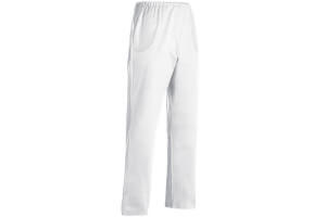 Pantalon de cuisine unisexe Egochef Nurse blanc 100% coton