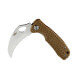 Couteau pliant Honey Badger Claw Serrated Large 01HO034 lame karambit dentée manche en FRN tan 11,7cm