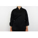 Veste de cuisine unisexe Egochef Sushi noire kimono polyester et coton à manches longues