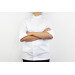Veste de cuisine unisexe Egochef Cheap Air Plus blanche polyester et coton à manches longues