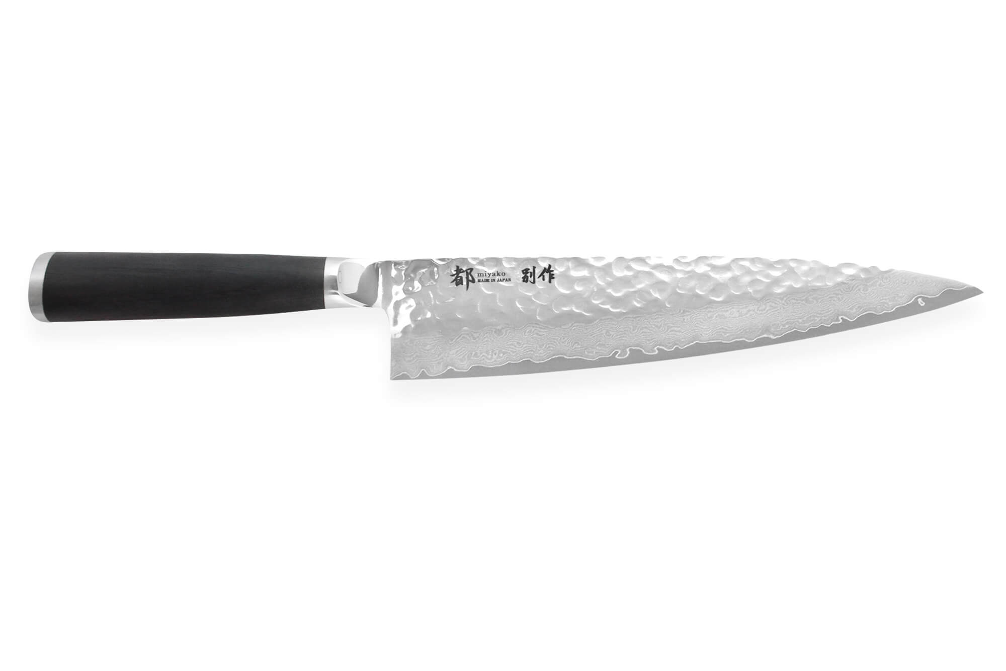 Couteau de chef japonais Wusaki Yaketa AUS10 damas 21cm