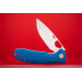 Couteau pliant Honey Badger Flipper Medium 01HO041 manche nylon / fibres de verre bleu 11,7cm