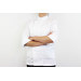 Veste de cuisine unisexe Egochef Ottavio Air Plus blanche 100% microfibre à manches longues