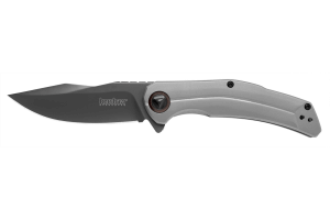 Couteau pliant Kershaw Believer KS.2070 manche en acier inox gris 10,7cm + clip de poche réversible