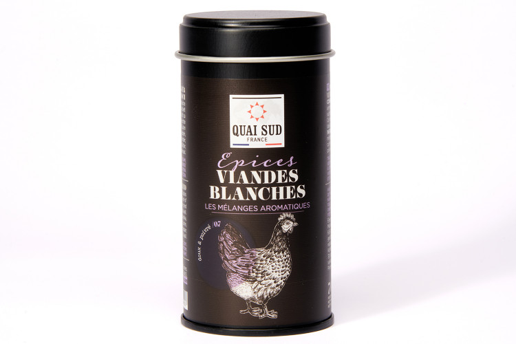 Mélange d'épices Quai Sud spécial viandes blanches - Boîte 70g