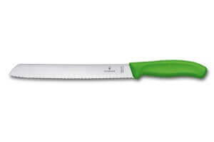 Couteau à pain lame 21cm manche vert Victorinox 6.8636.21L4