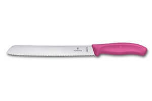Couteau à pain lame 21cm manche rose Victorinox 6.8636.21L5