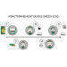Pack Big Green Egg Large barbecue + convEGGtor + table modulaire + meuble d'extension + 8 roulettes