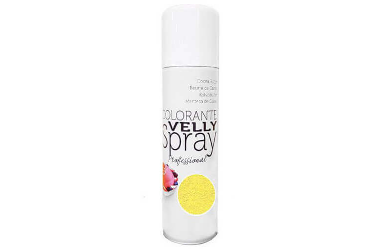 Spray alimentaire Velly effet velours 250ml - Jaune