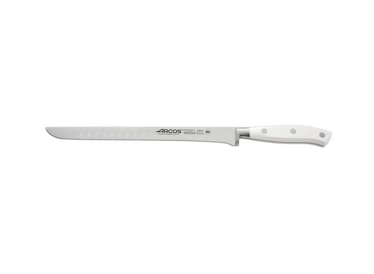 Couteau à saumon forgé lame alvéolée 25cm Riviera White Arcos