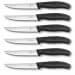 6 Couteaux à steak Victorinox lame crantée 12cm manche noir