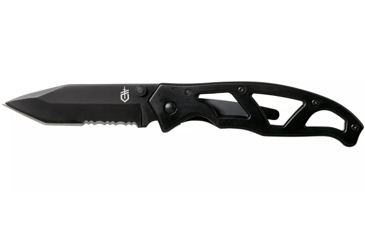 Couteau pliant Gerber Paraframe I Tanto GE003626 manche squelette en acier inox noir 10,5cm