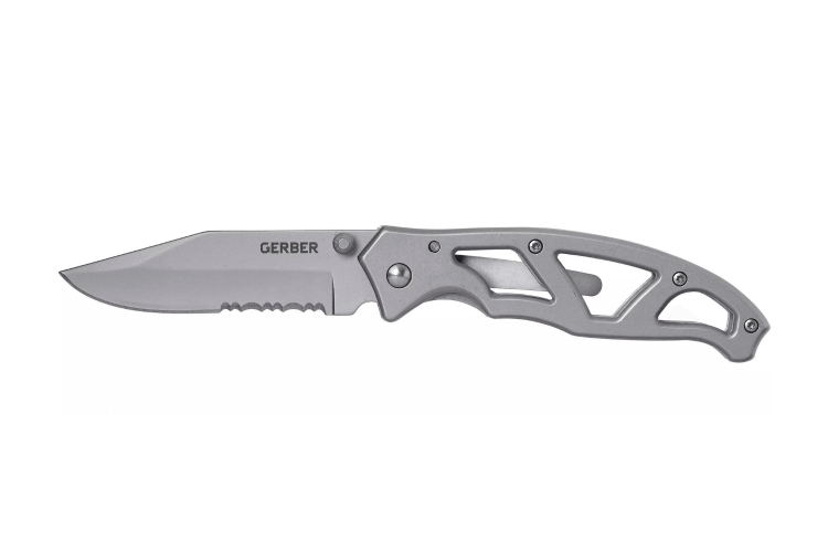 Couteau pliant Gerber Paraframe GE04844 manche squelette en acier gris