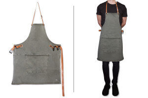 Tablier de barbecue DutchDeluxes en coton et cuir