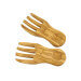 Set de 2 mains à salade Bérard fait main en olivier 20x9cm