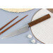 Couteau universel japonais artisanal Wusaki Unagi AUS10 damas 14cm manche chêne