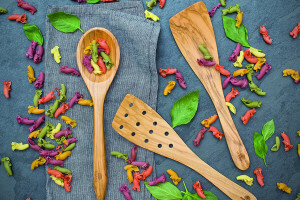 Spatule large biseautée Bérard faite main en olivier 30cm