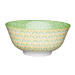 Bol en grès émaillé KitchenCraft motif géométrique vert et jaune