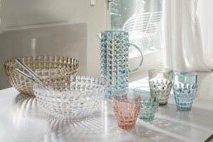 Set de 6 verres multicolore Guzzini Tiffany en acrylique 350ml