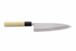 Couteau mioroshi japonais artisanal Yoshihiro Jyosaku White 2 steel 18cm reconditionné