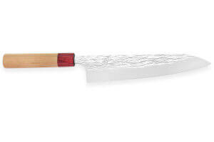 Couteau de chef japonais artisanal Yu Kurosaki Sasame acier cobalt 21cm