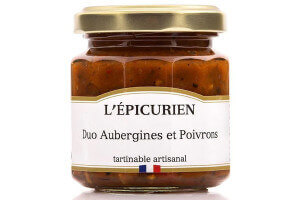 Duo aubergines et poivrons artisanal L'Épicurien fabriqué en France 100g