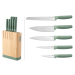 Bloc 5 couteaux Berghoff Forest avec ciseau et aiguiseur intégré
