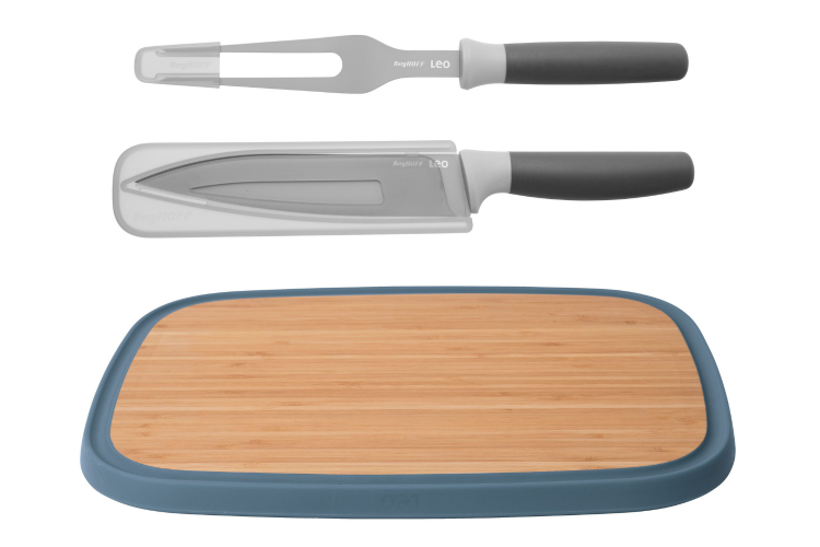 Coffret de découpe Berghoff Leo planche + couteau + fourchette à viande