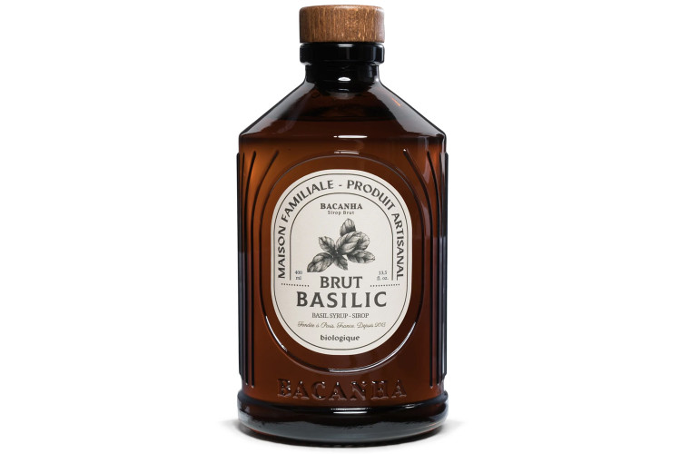 Sirop de basilic brut artisanal Bacanha certifié biologique 40cl