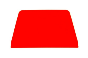 Corne à pâtisserie trapèze en polypropylène rouge 13,5x10cm