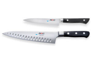 Coffret de 2 couteaux japonais MAC Professional universel + chef alvéolé