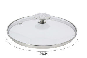 Couvercle en verre bombé De Buyer pontet en inox