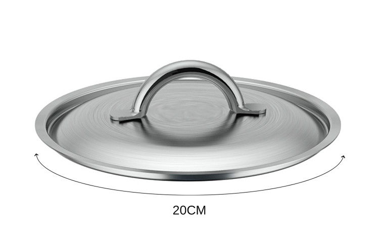 Couvercle De Buyer Prim'Appety en inox bross&eacute; avec poign&eacute;e
