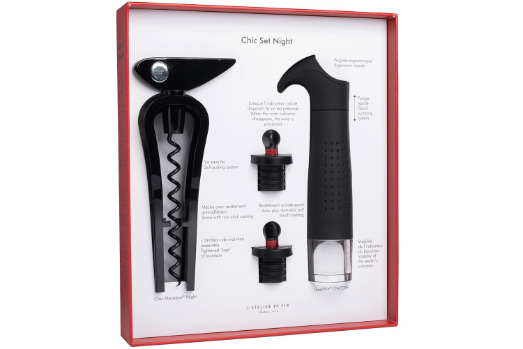 Coffret cadeau L'Atelier du Vin Chic Set Night - 4 pi&egrave;ces