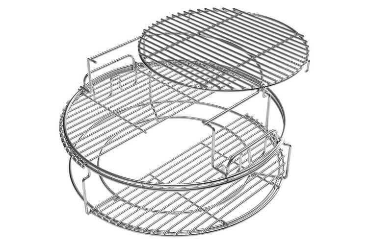 Demi grille perforée en aluminium pour barbecue Big Green Egg Large