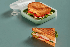 Étui à sandwich Lékué réutilisable en silicone avec couvercle