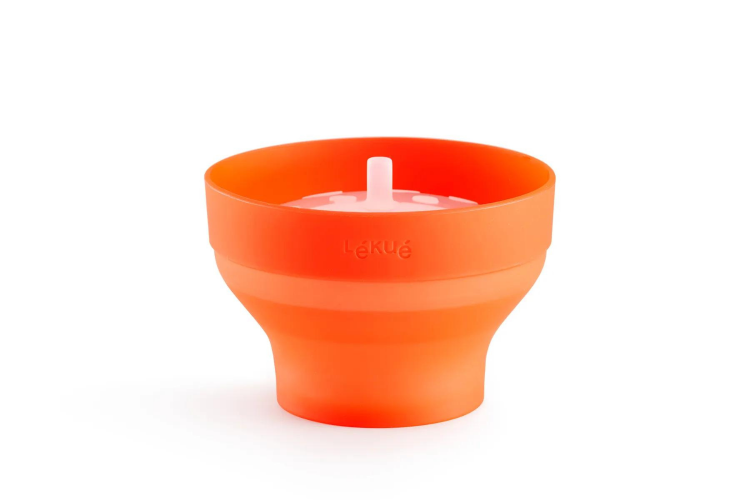 Mini bol &agrave; popcorns L&eacute;ku&eacute; pour micro ondes en silicone diam&egrave;tre 12,7cm