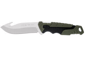 Couteau Buck 657 Pursuit Large Guthook 0657GRG lame 11,4cm manche nylon/fibres de verre vert + étui polyester