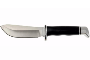 Couteau Buck 103 Skinner 0103BKS lame 10,2cm manche résine phénolique noir/alu avec étui en cuir