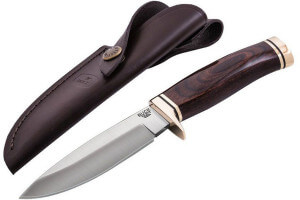 Couteau Buck 192 Vanguard 0192BRS lame 10,8cm manche bois de noyer + étui cuir