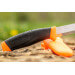 Couteau Mora Companion 11824 lame inox 10,4cm manche caoutchouc noir/orange + étui