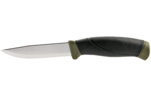 Couteau Mora Companion Heavy Duty MG 12210 lame carbone 10,4cm manche caoutchouc noir/kaki + étui