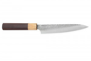 Couteau universel japonais artisanal Kei Kobayashi Damas Octogone 15cm