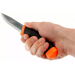 Couteau Mora Companion Heavy Duty F 12211 lame carbone 10,4cm manche caoutchouc noir/orange + étui