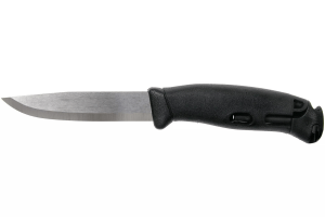 Couteau Mora Companion Spark 13567 lame inox 10,4cm manche caoutchouc noir avec pierre à feu + étui